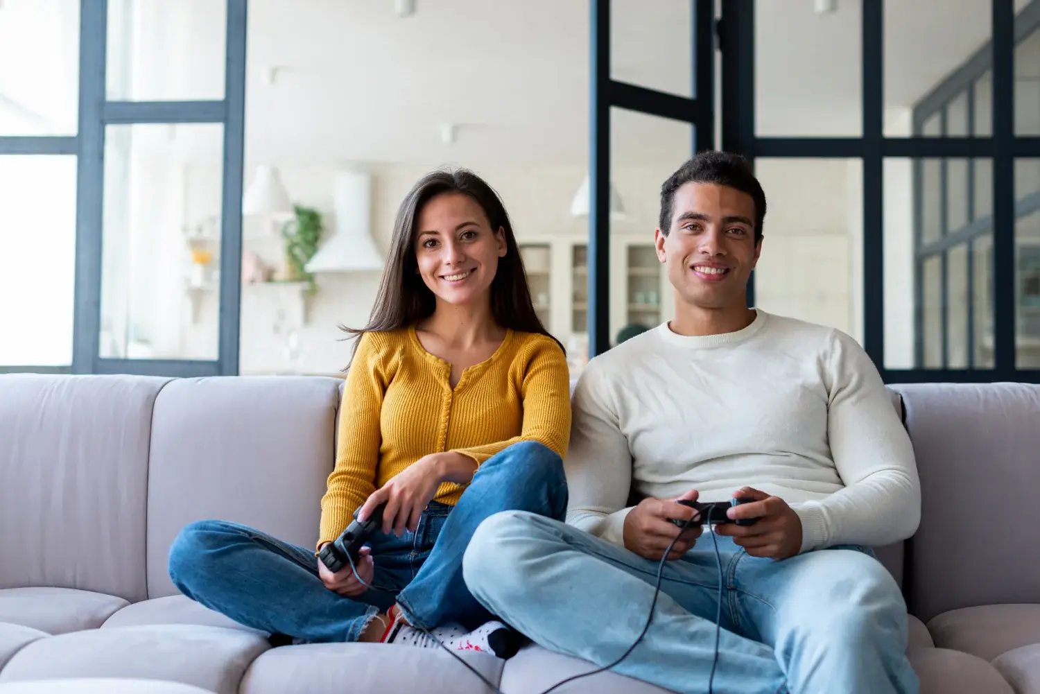 couple playing