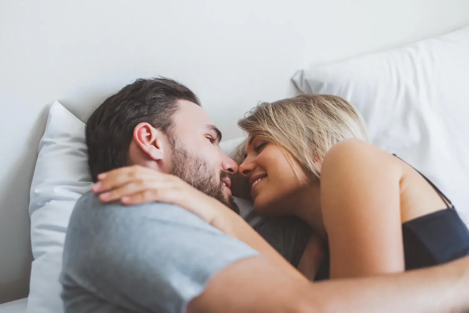 couple in the bed